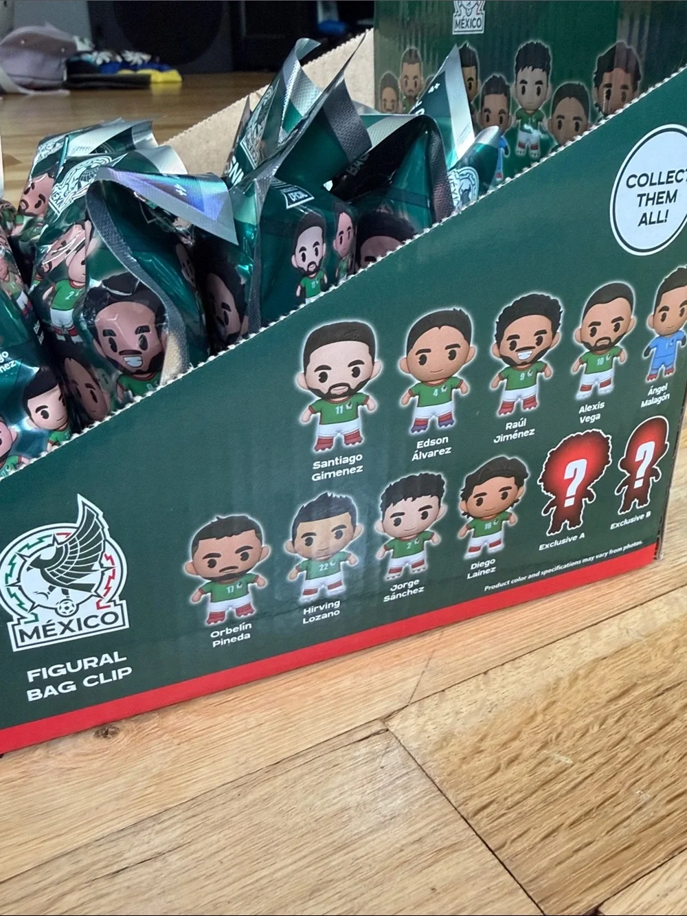 NWT Set of 9 México National Team Mystery Figural Bag Clips ⚽️🥅🇲🇽
